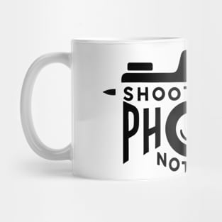 Shoot photos not bullets Camera 35mm Black Mug